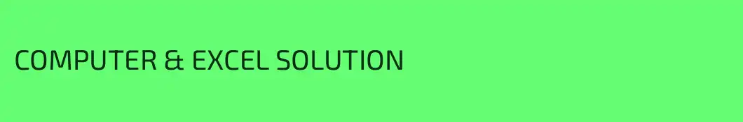 COMPUTER & EXCEL SOLUTION